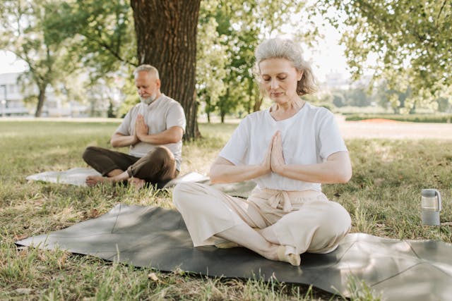 Yoga mat pose exercise